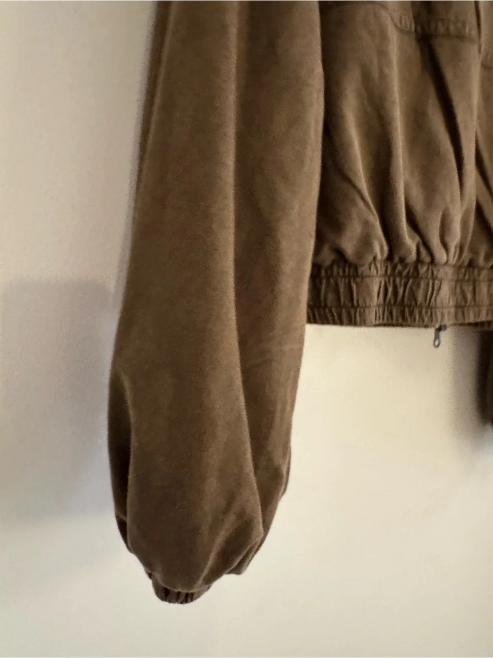 Free People Women’s Style Olive Green Zip Bomber Jacket